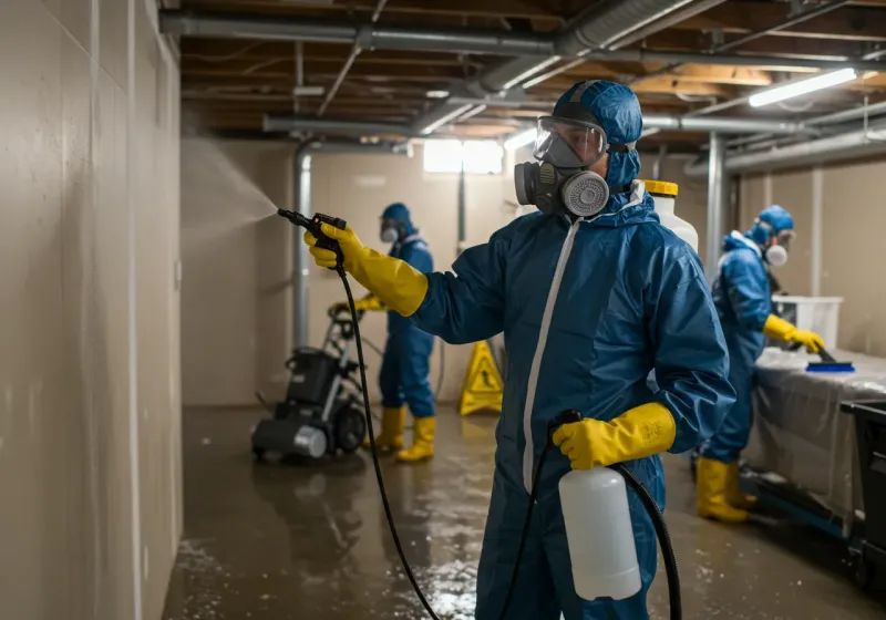 Basement Sanitization and Antimicrobial Treatment process in New Sharon, ME