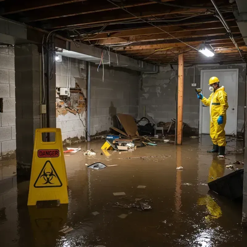 Flooded Basement Electrical Hazard in New Sharon, ME Property